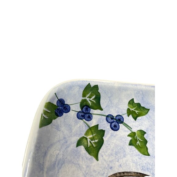 Ceramica JRM Handcrafted Stoneware Divided fruite pitcher art Serving plate 11.5 - Picture 5 of 10